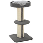 Cat Tree for cats with Scratch Pole and rope sisal - Grey - Borge' Group Limited