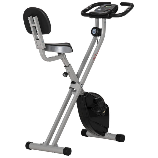 Soozier folding room exercise bike, 5 positions and 8 resistance levels, 43x97x109cm - Borgè