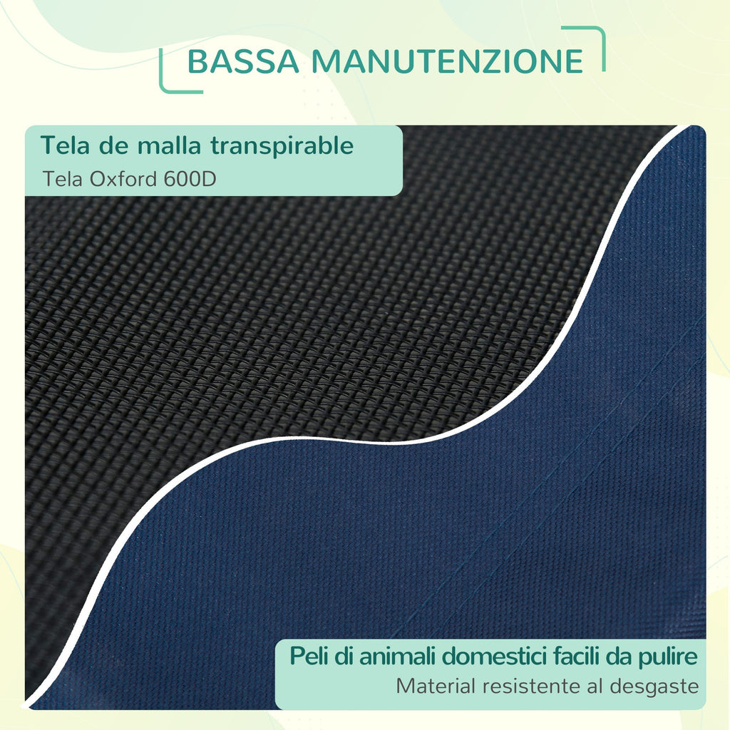 Raised Dog Bed, Waterproof Travel Kennel for Pets up to 20kg, 76x61x18cm, Blue - Borge' Group Limited