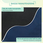 Raised Dog Bed, Waterproof Travel Kennel for Pets up to 20kg, 76x61x18cm, Blue - Borge' Group Limited