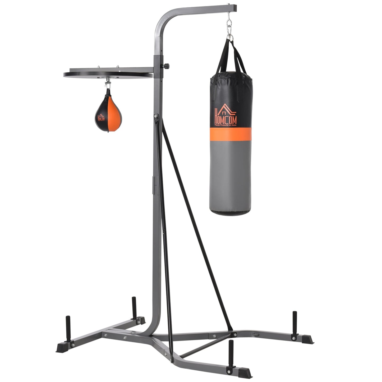 Adjustable Multipurpose Station with 20kg Punching Bag and Punching Ball for Boxing Training - Borgè