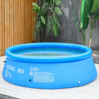 Inflatable Pool for 3-4 People in PVC with Manual Pump, Φ274x76cm, Blue - Borge' Group Limited