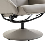 Homcom Relaxable relaxation armchair with gray faux leather footrests - Borgè