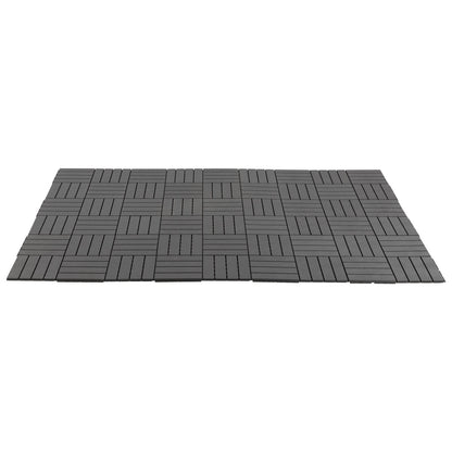 Outsunny set 9 interlocking tiles for terrace, floors tiles (30x30x2cm) in non -slip pp, area: 0.81 sqm black - Borgè