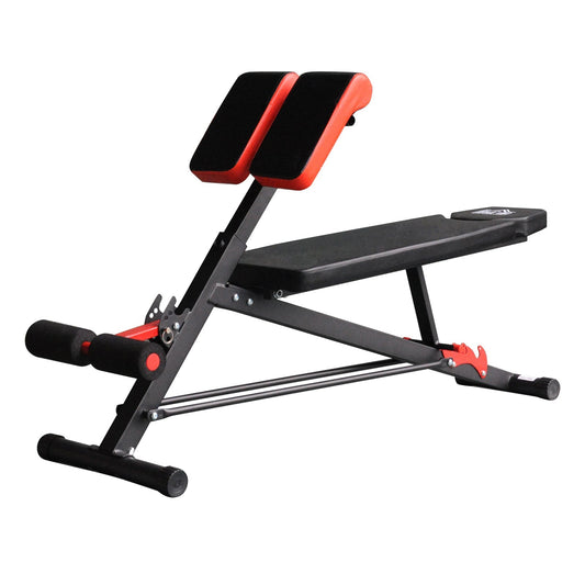 adjustable multifunctional bench for training abdomen legs and black and red buttocks - Borgè