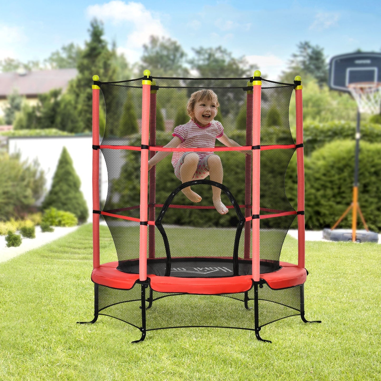 Trampoline 3-6 years with Safety Net | ?163x163cm - Borgè