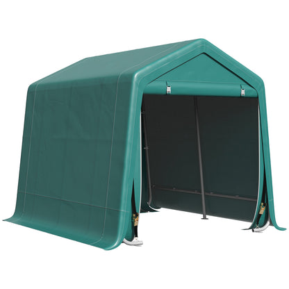 Outsunny tent garage for cars, motorcycles and metal tools and PE fabric, 240x200x202cm, green - Borgè