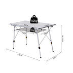 Outsunny Multifunction Folding Camping Table Aluminum with adjustable case and height supports up to 40 kg - Borgè