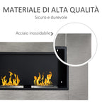 Bioethanol fireplace fireplace with 2 burners capacity of 3L 4400W 110 x 54 x 14.5cm - Borgè