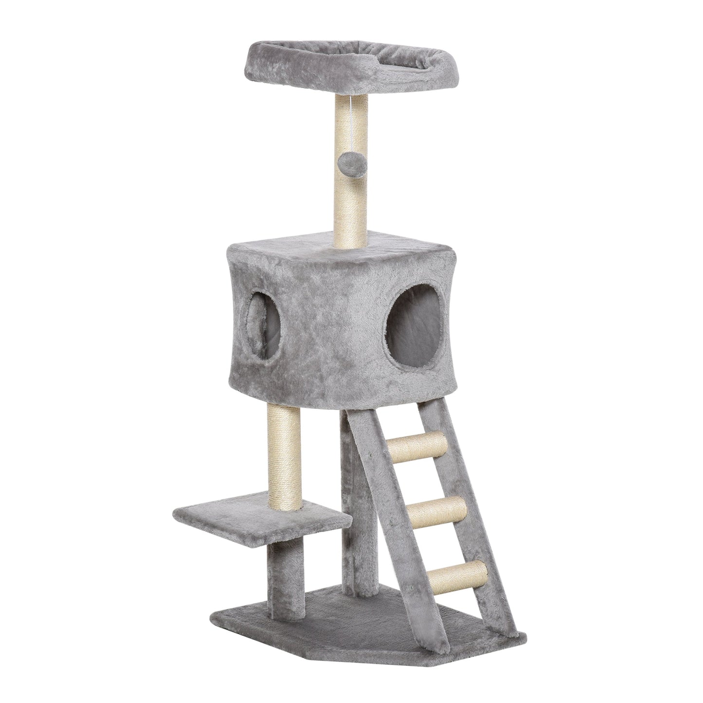 Cat Tree for cats with Scratch Pole | Light Grey - Borgè