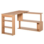 Multi -exposure angle desk with 5 shelves, wood, 120x110x74.5cm - Borgè