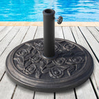 9kg Resin Umbrella Base with Bronze Finish Φ45.5 x 31.5cm Black - Borge' Group Limited