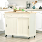 Cooking island for tools and accessories with drawers, locker and rack, 110x49.5x89.5 cm, white - Borgè