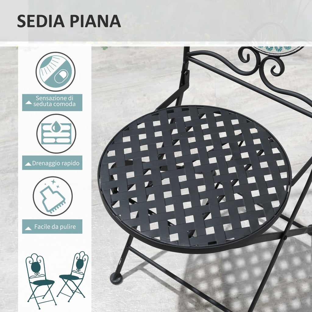 VERDANT | 3 Pcs Garden Table and Chairs - Borge' Group Limited