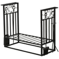 Portalgna in black steel for interiors and outdoors with 4 tools included - Borgè