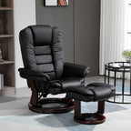 THE BOSS | Black Armchair with footrest | 360 ° Swivel and Reclining - Borgè