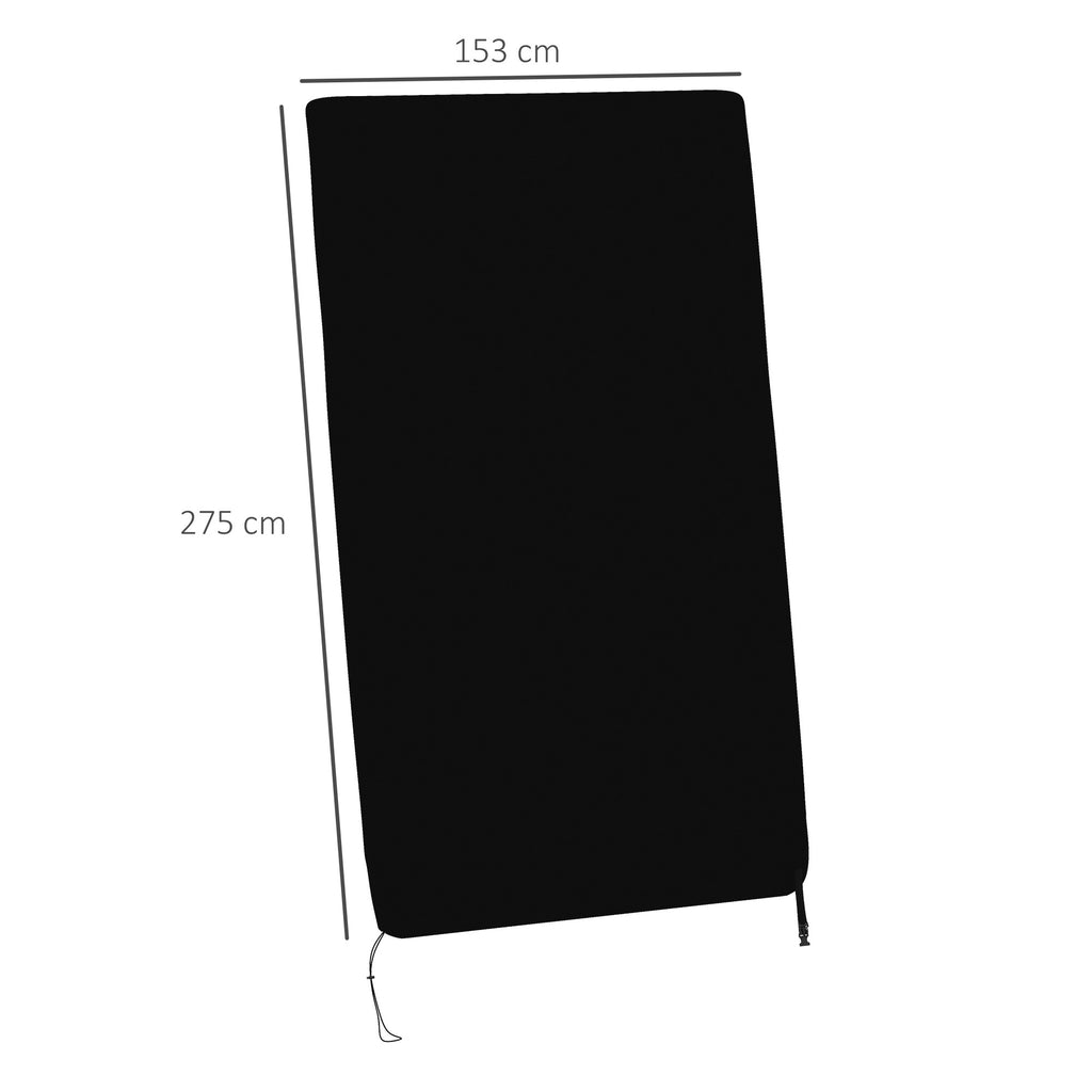 SPORTNOW Cover Ping Pong 257x153x5 cm in black polyethylene with buckles and hinges included - Borgè