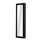 Wall Wall Wardrobe with MDF wood mirror, black, 37x9.5x121cm - Borgè