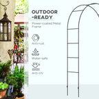 Outsunny arch for metal and outdoor metal climbing, 140x40x240cm, black - Borgè