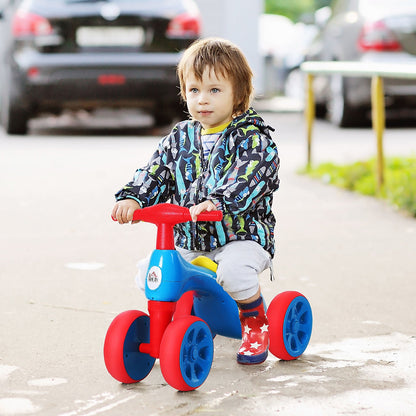 Homcom bicycle without pedals for children from 18 to 36 months red blue yellow - Borgè