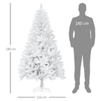 White Christmas tree with 550 pvc branches for internal use, Ã˜116 x 180cm - Borgè