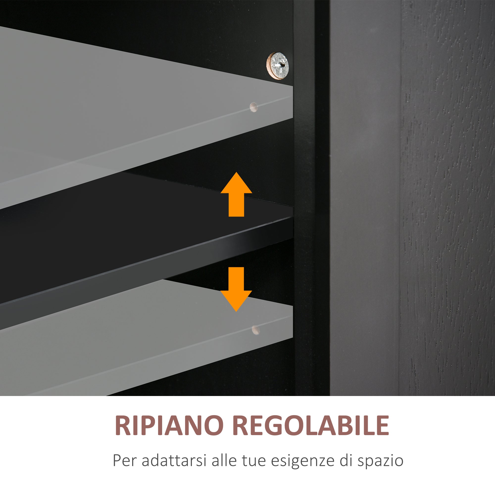 Black Kitchen Trolley with drawers 111x44.5x82.5 cm - Borgè