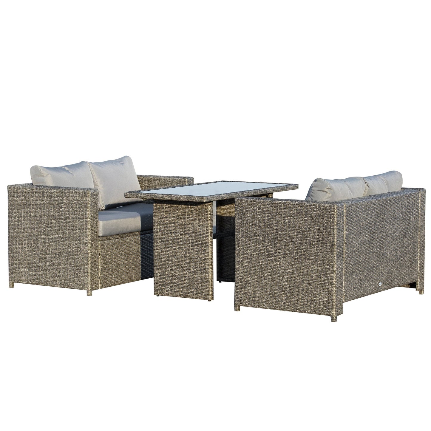 VARNA | 3Pcs Garden Table and Chairs Set - Borgè