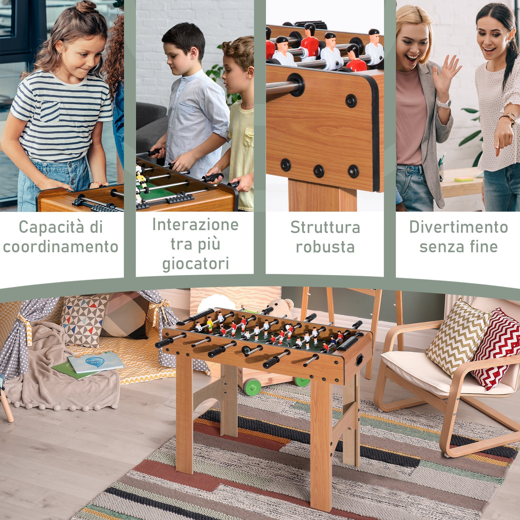 Table Football 87x43x78cm - Borgè