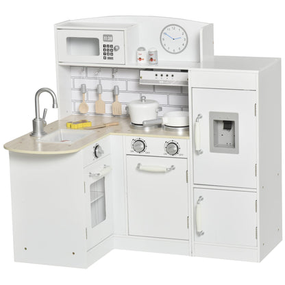 Kitchen toy for children from 3 years upwards in wood, white - Borgè