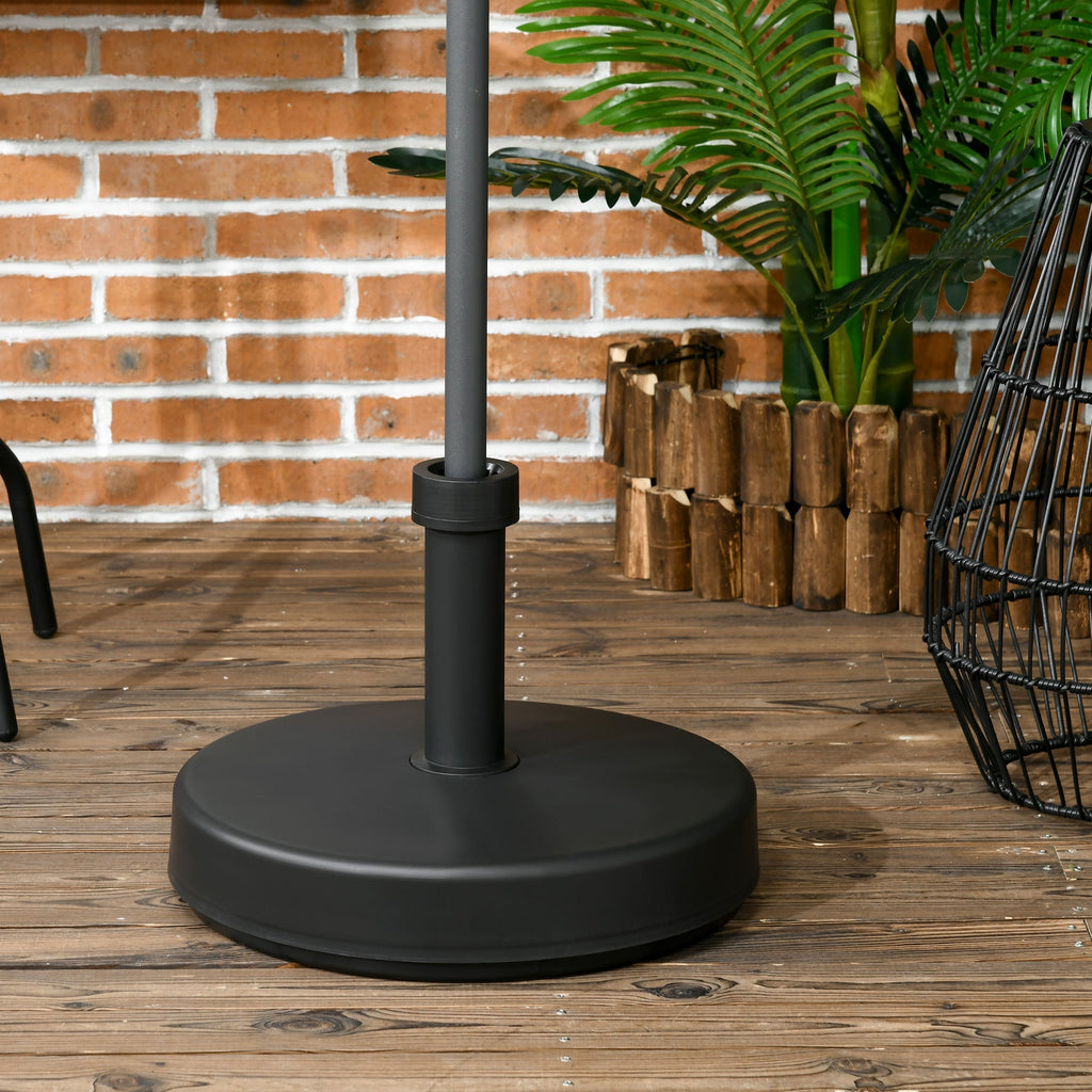 Garden Umbrella Base in PP Plastic max 18kg Weight, Ø45x33 cm, Black - Borge' Group Limited