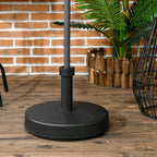 Garden Umbrella Base in PP Plastic max 18kg Weight, Ø45x33 cm, Black - Borge' Group Limited