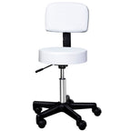 Homcom swivel stool with backrest, adjustable height and 5 -like white -like wheels for home or shop - Borgè