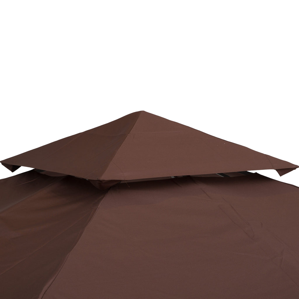 Outsunny spare roof for 3x3m gazebo at 2 levels and UV -resistant, coffee resistant - Borgè
