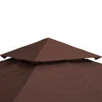 Outsunny spare roof for 3x3m gazebo at 2 levels and UV -resistant, coffee resistant - Borgè