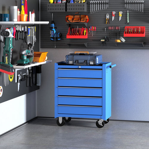 Homcom workshop trolley with 5 workpieces labor doors 67.5x33x77cm - Borgè
