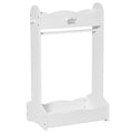 wooden hangers for children with shelves and side hooks, 63x37x103cm, white - Borgè