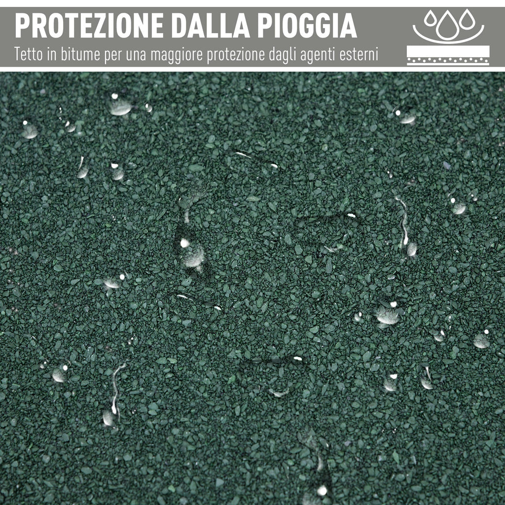 Outsunny house holder in 3 -level fir wood tools with bitumen roof, 77x58x175 cm, gray - Borgè