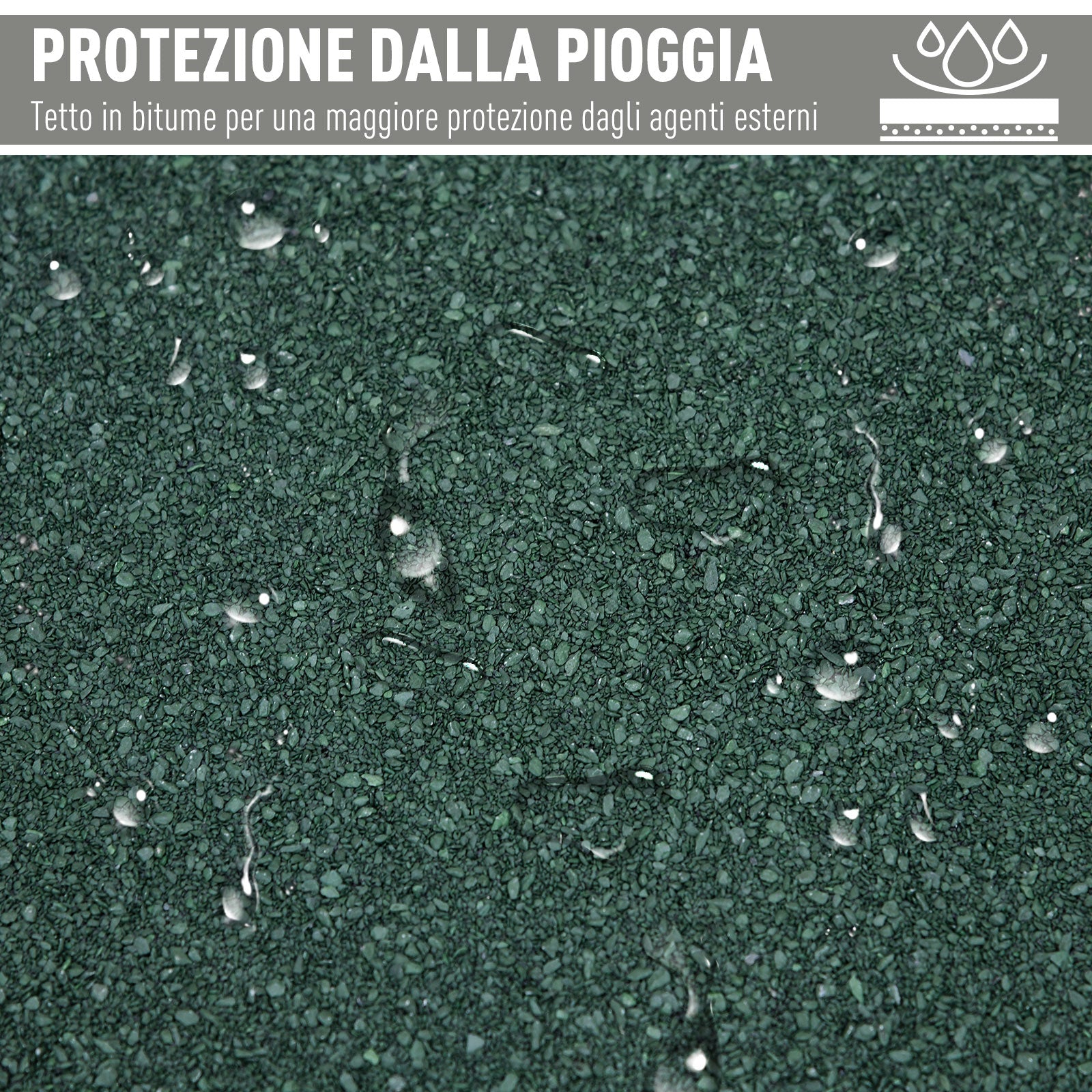 Outsunny house holder in 3 -level fir wood tools with bitumen roof, 77x58x175 cm, gray - Borgè