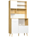 Homcom Kitchen pantry in chipboard with cabinets, drawers, adjustable shelves and Appendino, 93x40x180 cm - Borgè