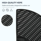 4-Piece HDPE Water and Sand Fillable Umbrella Base, Ø100x8cm, Black - Borge' Group Limited