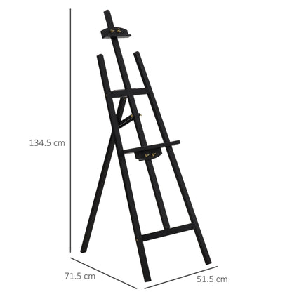 Catel Study Professional Study Painting Height and Embdy Complies in Wooden 51.5x71.5x134.5, Black - Borgè