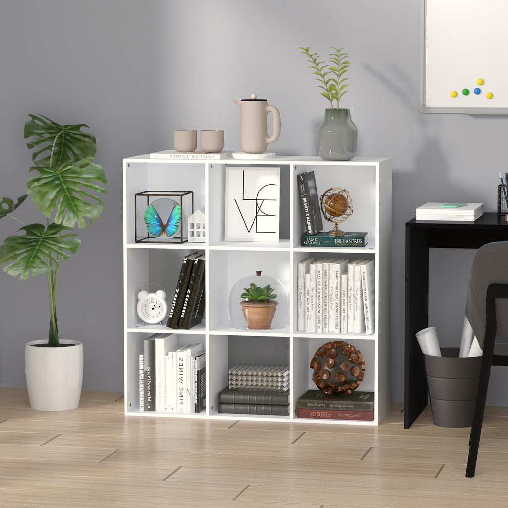 Homond bookcase 9 White Cube compartments 91.5x29.5x91.5cm - Borgè