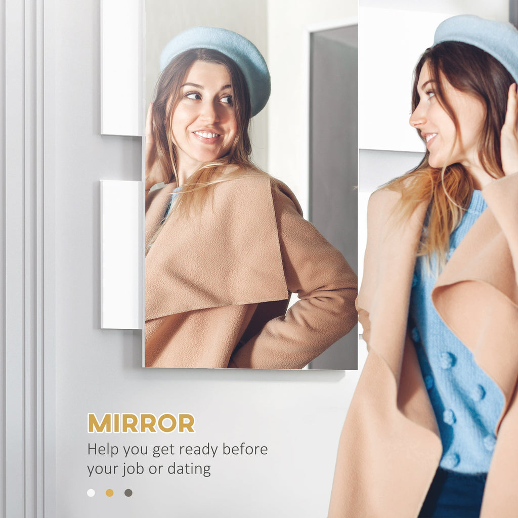 set entrance furniture with mirror 40x70cm and wooden drawer with wall fixing - Borgè