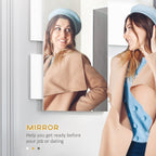 set entrance furniture with mirror 40x70cm and wooden drawer with wall fixing - Borgè