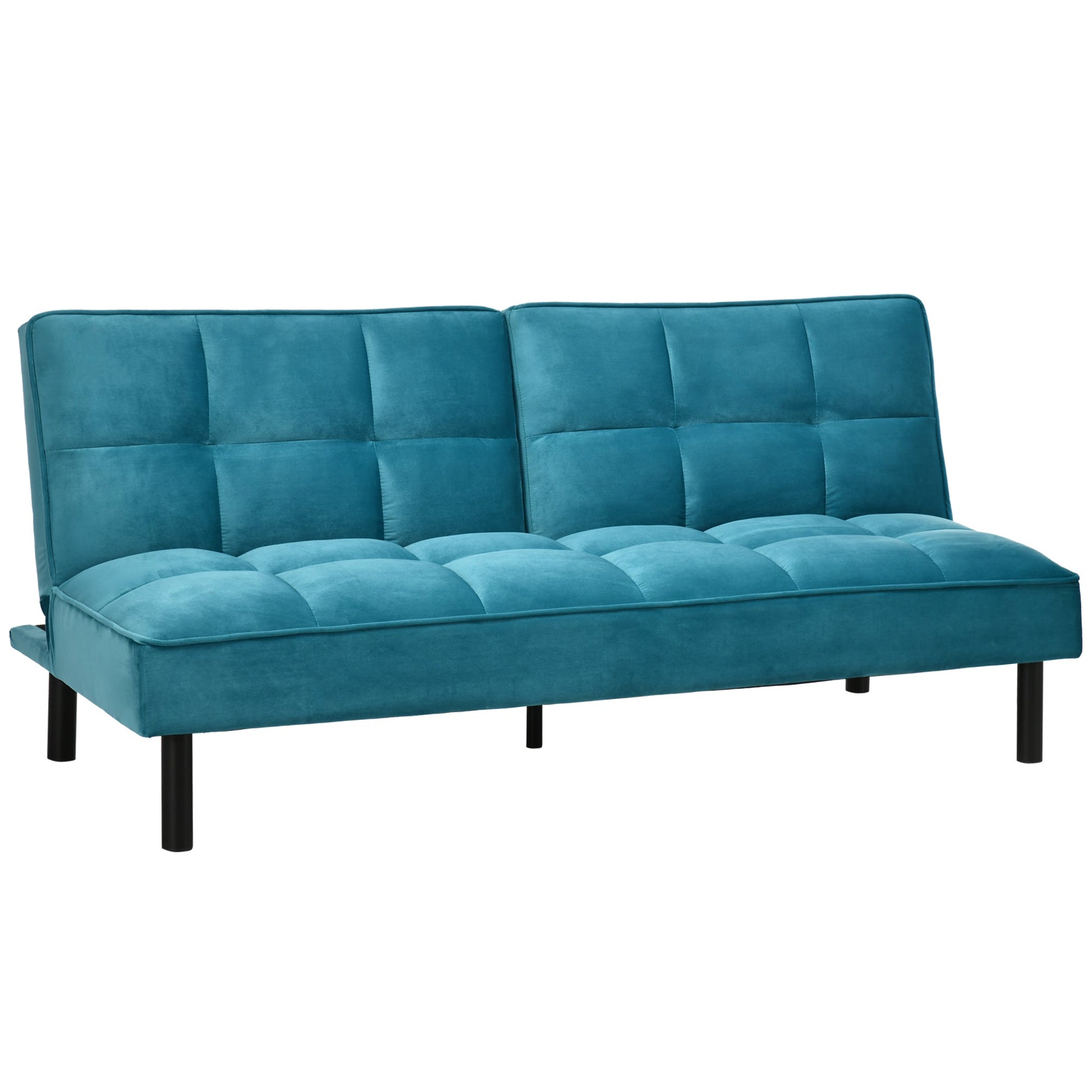 Green Velvet 2 in 1 Sofa /Bed (3 Seater Sofa with reclining Backrest - Borgè