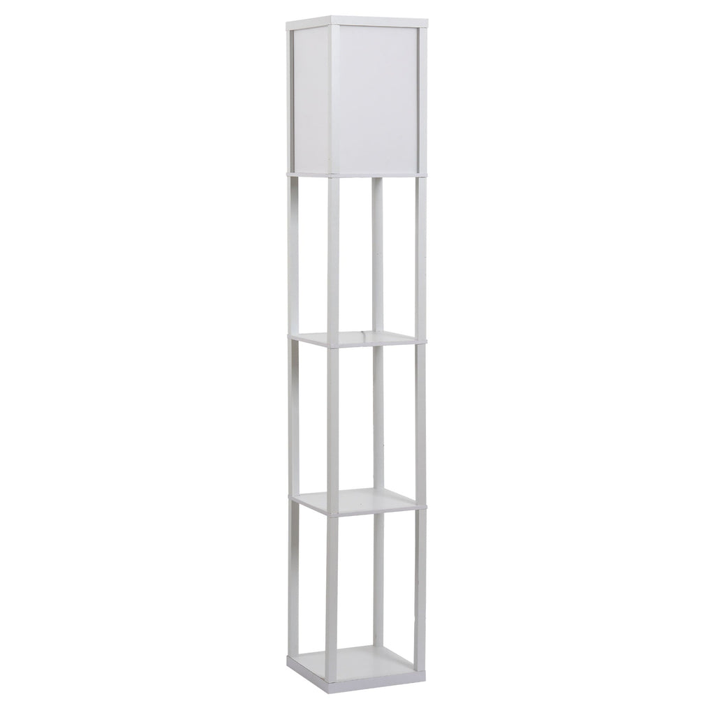 ground lamp with integrated shelves - white - Borgè