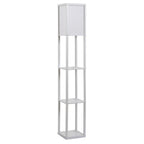 ground lamp with integrated shelves - white - Borgè