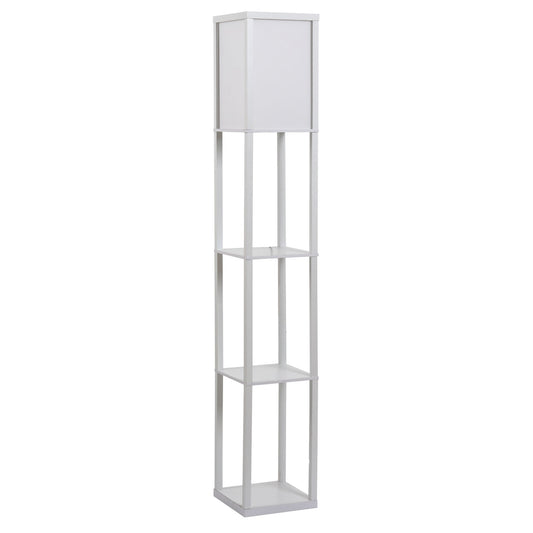 ground lamp with integrated shelves - white - Borgè