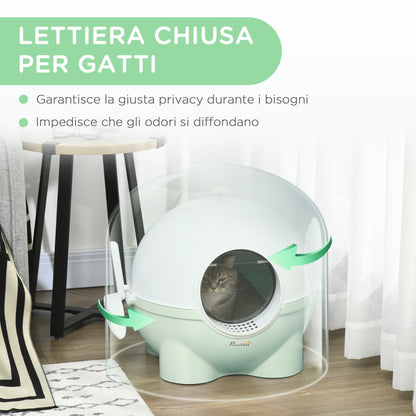 PAWHUT 4KG MAX cat bed with PP and PC palette, 53x51x48cm, white and green - Borgè