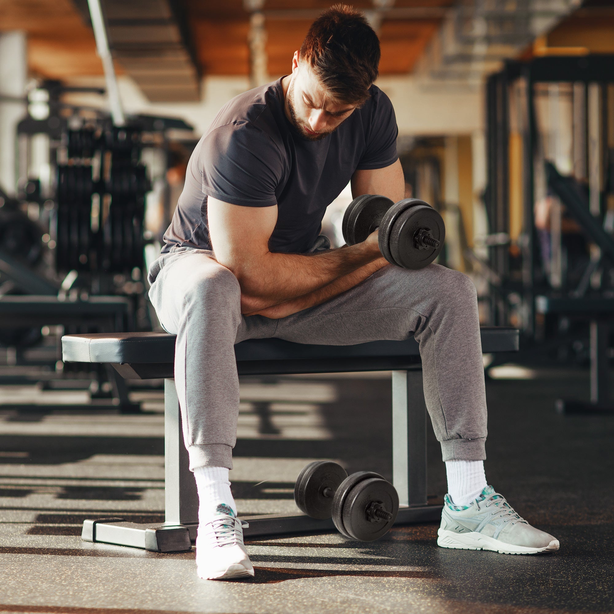 Gym Dumbbell 20KG Set (4x2.5kg, 4x2kg) with 8 Discs of 2kg, 2.5kg, Ø25mm, for Home Training - Borge' Group Limited